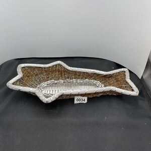 Multi-Colored Seed Beaded Aluminum Fish Shaped Basket Made In India Beautiful